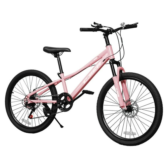 Akaber 20" Kids Mountain Bike for Kids 6-12, 7 Speeds Drivetrain Kids Bike, Girls Boys Bike, Pink