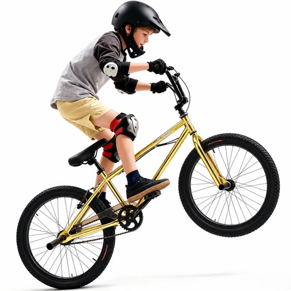 Akaber 24 Inch BMX Bikes for 6-14, Bicycles with 4 Pegs, High-Carbon Steel BMX Frame, 360° Handlebar Rotation