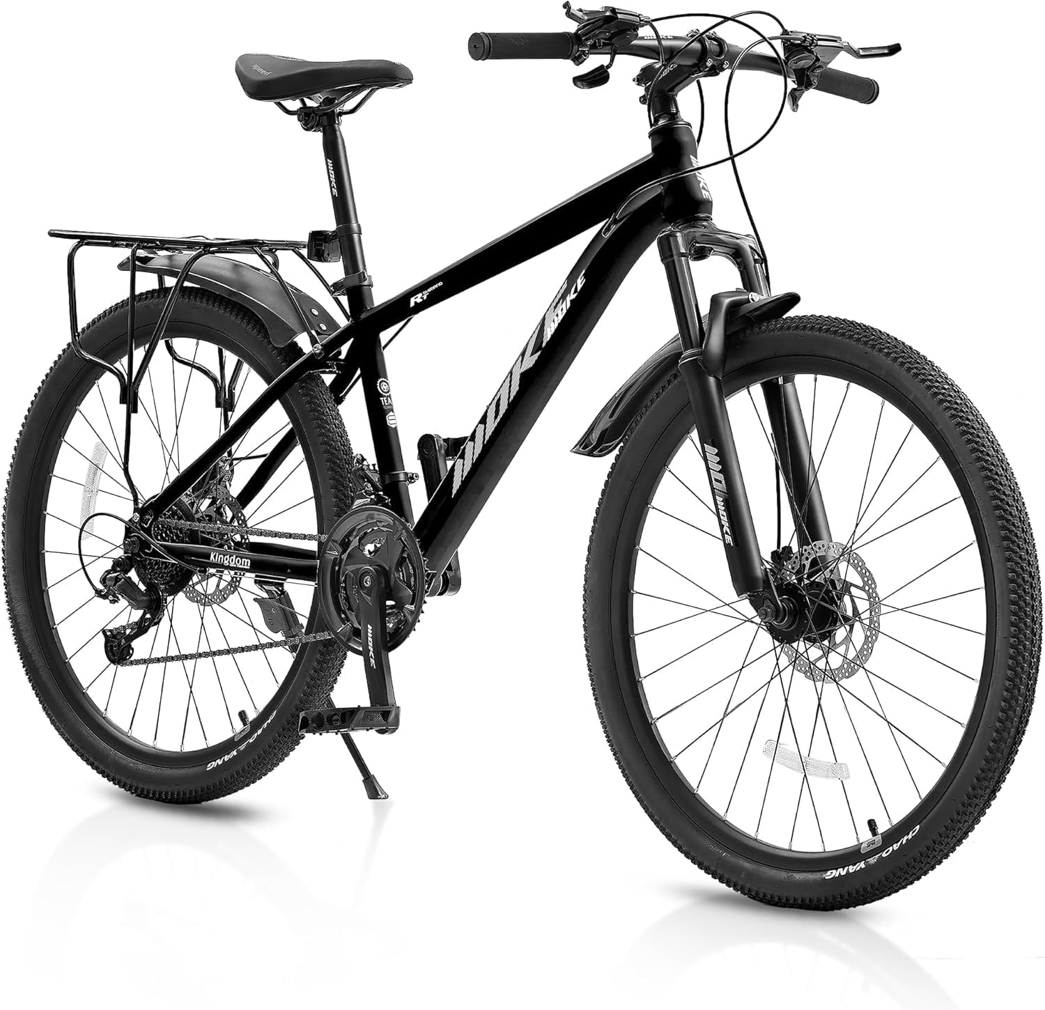 Akaber 26" Mountain Bike, Bicycles with 21-Speed Drivetrain, Suspension Fork, Dual Disc Brakes, Rear Rack
