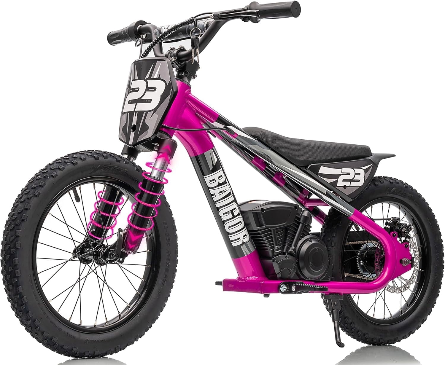 Akaber Electric Dirt Bike for 6-12 Years, 250W Brushless Motor 15.5MPH, 16" Inflatable Tires, 24V Detachable Battery, Electric Bike
