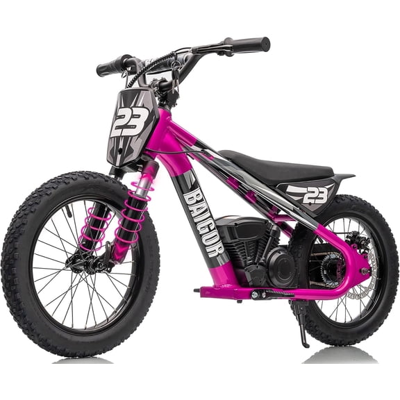 Akaber Electric Dirt Bike for 6-12 Years, 250W Brushless Motor 15.5MPH, 16" Inflatable Tires, 24V Detachable Battery, Electric Bike