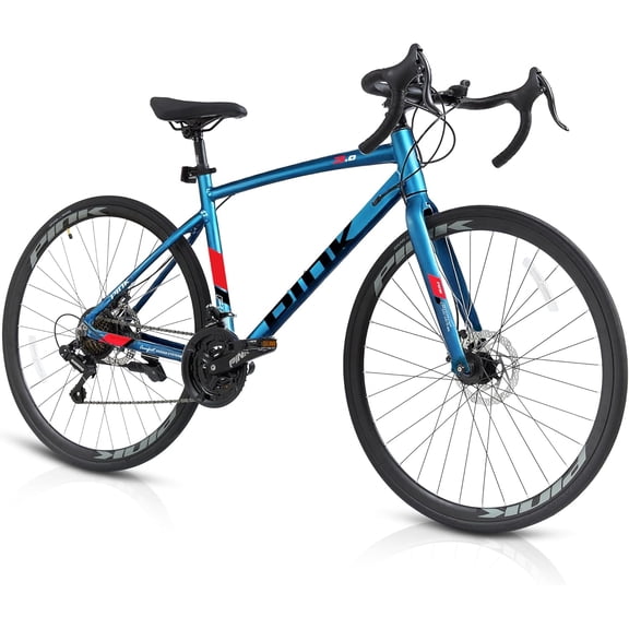 Akaber Road Bike, 700C Hybrid Bikes for Men, Adult Bike with 21-Speed Shimano Drivetrain, Lightweight Aluminum Frame, Commuter Bicycle
