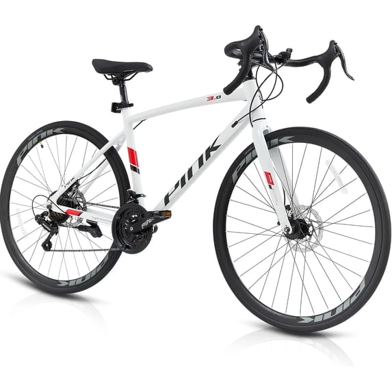 Akaber Road Bike for Men & Women, 700C Hybrid Bike, Adults Bike with 21-Speed Shimano Drivetrain, Lightweight Aluminum Frame, Commuter Bicycle