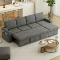 thumbnail image 1 of Akaber Sofa Bed 103" L-Shaped Sectional Sleeper Sofa with Storage Chaise, Pull Out Couch - Cup Holders, Side Pockets for Living Room, 1 of 9