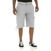 Akademiks Mens Cameron Twill Belted Cargo Shorts