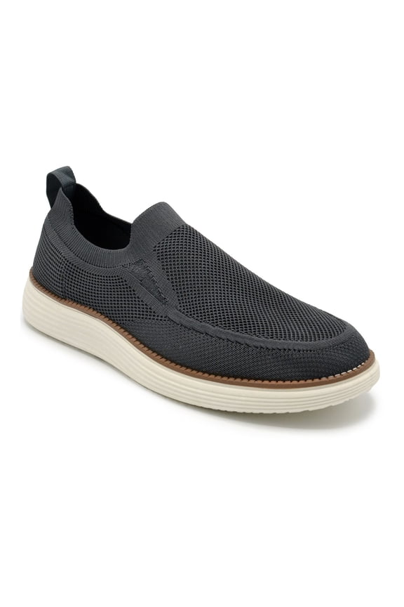 Men's Knit Slip-On Shoes Color: Gray Size: 12