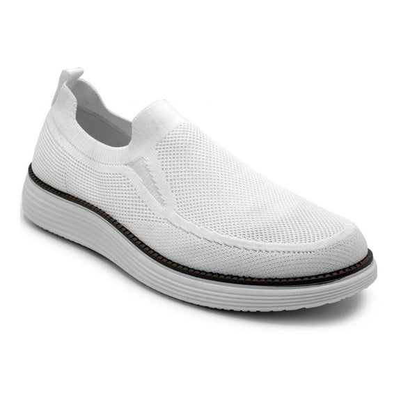 Akademiks Men's Knit Slip-On Shoes Color: White Size: 10
