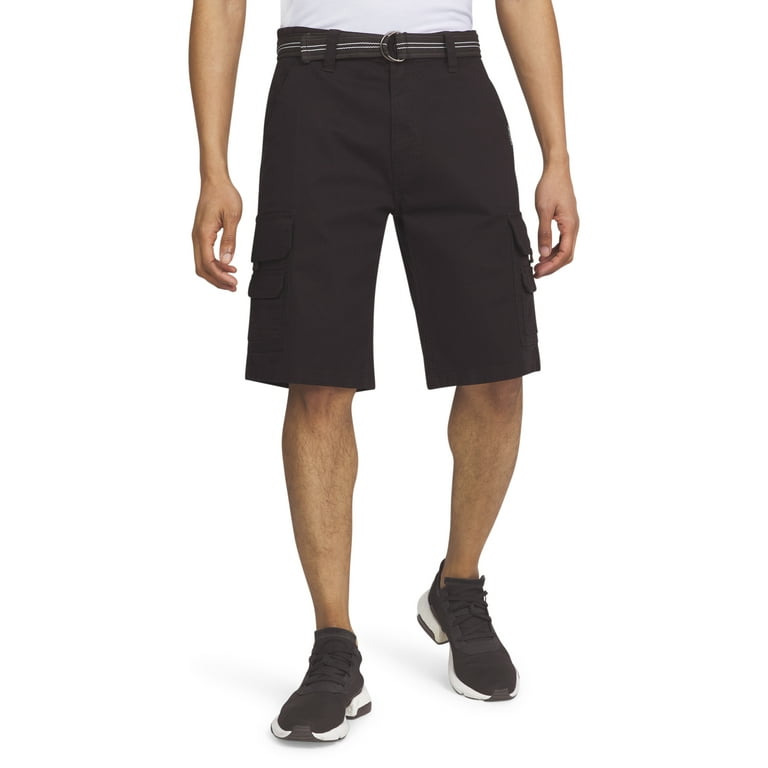 Akademiks Men's Stretch Cotton Twill Shorts with Belt, Sizes 30-38