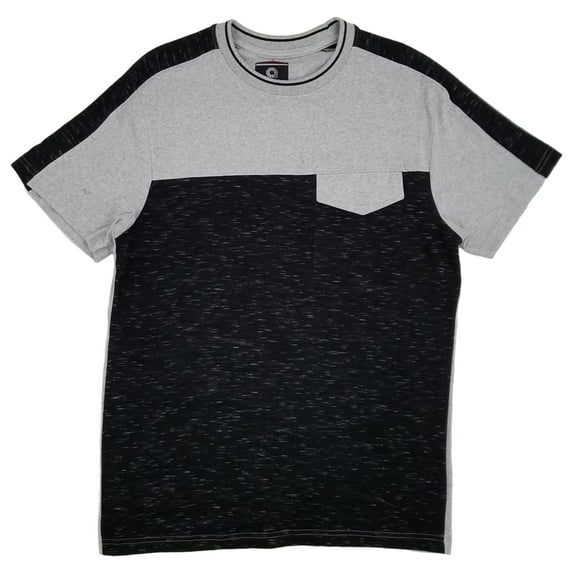 Akademiks Mens Heather Gray Black Short Sleeve Crew Neck T-Shirt Medium