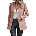thumbnail image 1 of Akafmk Fall/Winter Blazers for Women Lightweight Open Front Cardigan Jacket,Dressy Casual Business Work Jacket,Solid Color Long Sleeve Suit Jacket, 1 of 4