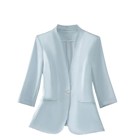 Akafmk Fall/Winter Blazers for Women Lightweight Open Front Cardigan Jacket,Dressy Casual Business Work Jacket,Solid Color Long Sleeve Suit Jacket