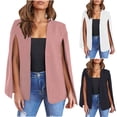 thumbnail image 1 of Akafmk Fall/Winter Blazers for Women Lightweight Open Front Cardigan Jacket,Dressy Casual Business Work Jacket,Solid Color Long Sleeve Suit Jacket, 1 of 3