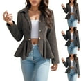 thumbnail image 1 of Akafmk Fall/Winter Blazers for Women Lightweight Open Front Cardigan Jacket,Dressy Casual Business Work Jacket,Solid Color Long Sleeve Suit Jacket, 1 of 4