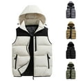 thumbnail image 1 of Akafmk Fall/Winter Puffer Vests for Women,Sleeveless Winter Down Jacket,Solid Color Sleeveless Winter Warm Down Coat Cold Weather Parka, 1 of 3