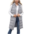 thumbnail image 1 of Akafmk Fall/Winter Puffer Vests for Women,Sleeveless Winter Puffer Parka,Solid Color Sleeveless Winter Warm Down Coat Cold Weather Parka, 1 of 4