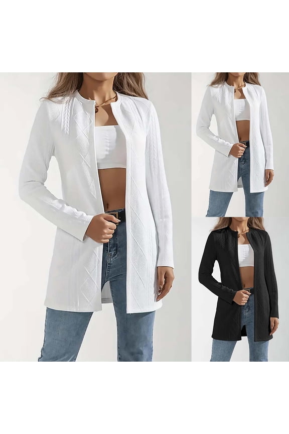 Fall/Winter Women's Fall Jacket,Oversized Women's Fashion Long Jackets,Solid Color Long Sleeve Lightweight Windproof Fall Casual Jacket