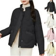 thumbnail image 1 of Akafmk Fall/Winter Womens Puffer Jackets Coats,Womens Winter Down Jacket,Solid Color Long Sleeve Winter Warm Down Coat Cold Weather Parka, 1 of 3