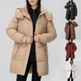 thumbnail image 1 of Akafmk Fall/Winter Womens Puffer Jackets Coats,Womens Winter Puffer Parka,Solid Color Long Sleeve Winter Warm Down Coat Cold Weather Parka, 1 of 4