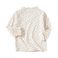 thumbnail image 1 of Akafmk Girls Casual Undershirt,Comfortable Lightweight Basic Shirts,Fashion Round Neck Floral Print Undershirt Long Sleeve Underscrubs Basic Tee 9-12 Years, 1 of 3
