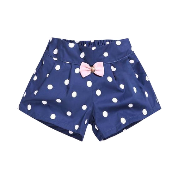 Akafmk Heart Print Bow Shorts,Summer Thin Casual Athletic Bottoms,Cute Outdoor Play Pants (Toddler Girl's or Girl's),Sizes 2-12 Years