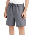 thumbnail image 1 of Akafmk Kids Solid Dress Shorts Wrinkle-Free Non-Iron Side Pockets School Performance Short Pants (Toddler Boy's or Boy's),Sizes 3-4 Years, 1 of 4