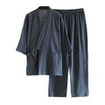 thumbnail image 1 of Akafmk Men's Long Sleeve Pajama Sets,Cotton Pajamas for Men Set,Long Sleeve Sleep Tops and Sleepwear Pants 2 Piece Loungewear Set Soft Comfy Nightwear, 1 of 3