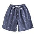 thumbnail image 1 of Akafmk Men's Plus Size Pajamas Shorts,Men Cotton Pajamas Shorts Soft Sleepwear Bottom Shorts Loose Home Shorts Lightweight Loungewear Shorts, 1 of 2