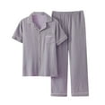thumbnail image 1 of Akafmk Men's Short Sleeve Pajama Sets,Cotton Pajamas for Men Set,Short Sleeve Sleep Tops and Sleepwear Pants 2 Piece Loungewear Set Soft Comfy Nightwear, 1 of 3