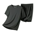 thumbnail image 1 of Akafmk Men's Short Sleeve Pajama Sets,Cotton Pajamas for Men Set,Short Sleeve Sleep Tops and Sleepwear Shorts 2 Piece Loungewear Set Soft Comfy Nightwear, 1 of 4