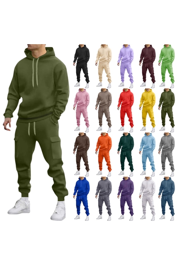 Men's Tracksuits Sweatsuits for Men 2 Piece Oversized Hoodie Sweatshirt and Joggers Sweatpants Set Casual Sport Hiking Running Sweat Suits S