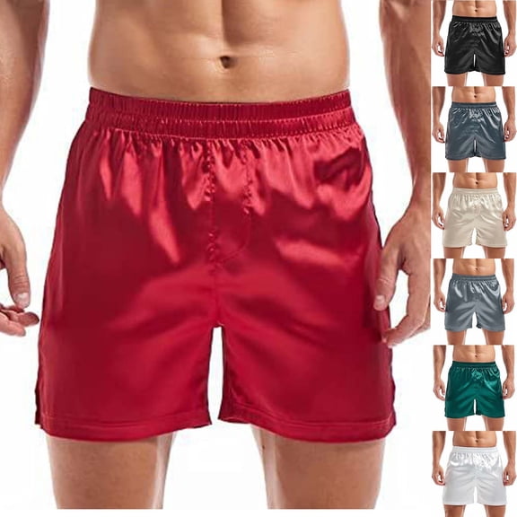 Akafmk Mens Casual Shorts Elastic Waist Solid Color with Pockets Versatile 4-Way Stretch Daily Matching Shorts Pants S