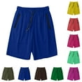 thumbnail image 1 of Akafmk Mens Ice Silk Shorts Solid Color with Pockets Summer Quickly Dry Breathable Running Shorts Pants XXXL, 1 of 4