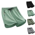 thumbnail image 1 of Akafmk Mens Linen Cottons Shorts Solid Color with Pockets Drawstring Elastic Waist Beach Lightweight Casual Shorts Pants XXXXXL, 1 of 4