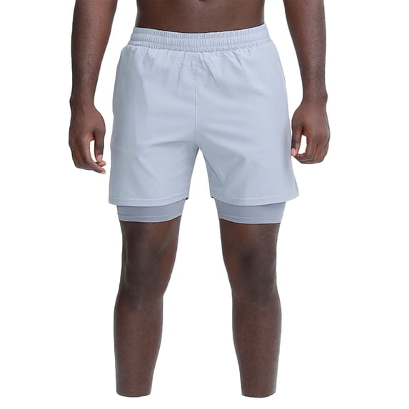 Akafmk Mens Mesh Lined Shorts Solid Color Elastic Waist Drawstring Pockets Quickly Dry Athletic Shorts Pants L