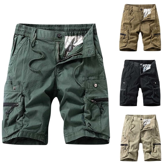 Akafmk Mens Trendy Cargo Shorts Loose Fitting 5" Casual Outdoor Shorts Pants M