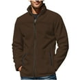 thumbnail image 1 of Akafmk Mens Zip Up Sweatshirts,Mens Long Sleeve Sweatshirts Jackets,Men's Fashion Winter Casual Fleece Pocket Zipper Jacket Comfy Cardigan Workout Jacket, 1 of 3