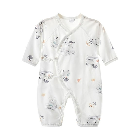 Akafmk Newborn Boys Infant Girls Bodysuits,Fall Cottons Lightweight Bodysuits Pajamas,Long Sleeve Bodysuits Graphic Print Onesie Outfits Round Neck Romper Jumpsuit Toddler Boys Clothing 3-6 Months