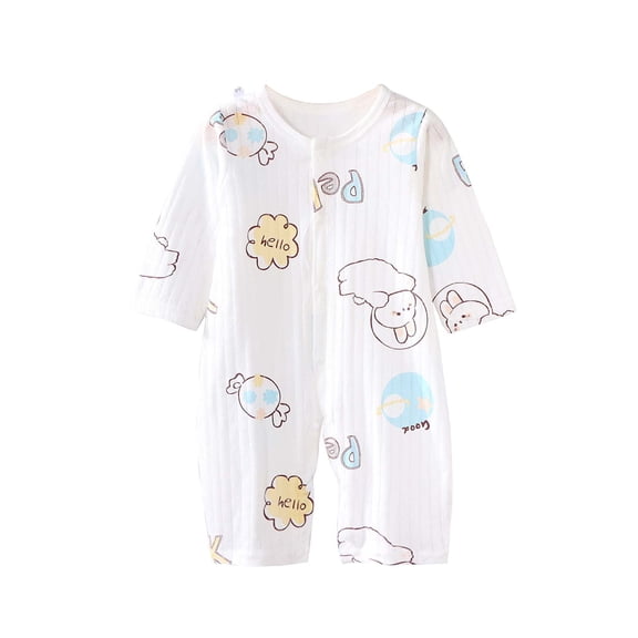 Akafmk Newborn Boys Infant Girls Bodysuits,Fall Cottons Lightweight Bodysuits Pajamas,Long Sleeve Bodysuits Graphic Print Onesie Outfits Round Neck Romper Jumpsuit Toddler Boys Clothing 12-18 Months
