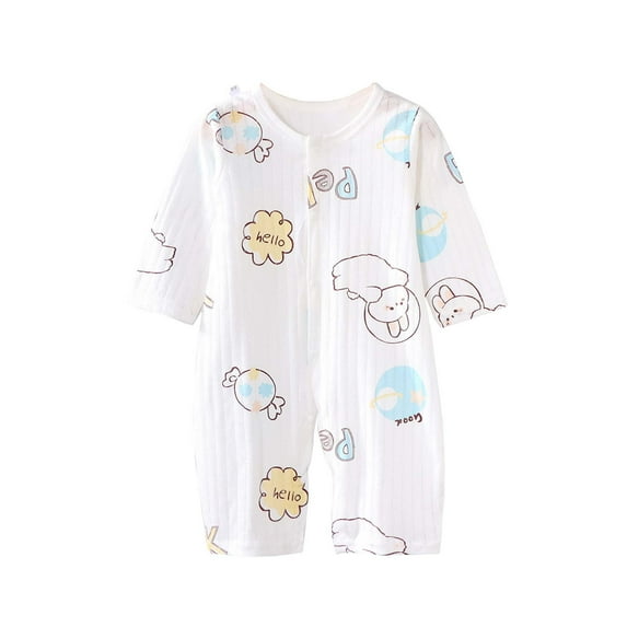 Akafmk Newborn Boys Infant Girls Bodysuits,Fall Cottons Lightweight Bodysuits Pajamas,Long Sleeve Bodysuits Graphic Print Onesie Outfits Round Neck Romper Jumpsuit Toddler Boys Clothing 12-18 Months