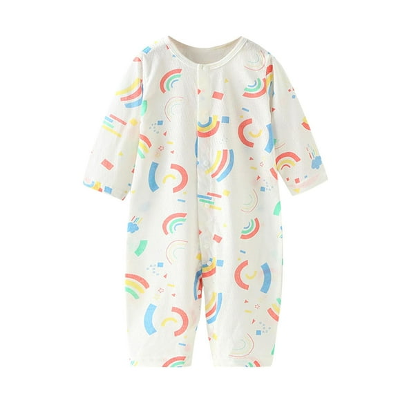 Akafmk Newborn Boys Infant Girls Bodysuits,Fall Cottons Lightweight Bodysuits Pajamas,Long Sleeve Bodysuits Graphic Print Onesie Outfits Round Neck Romper Jumpsuit Toddler Boys Clothing 9-12 Months