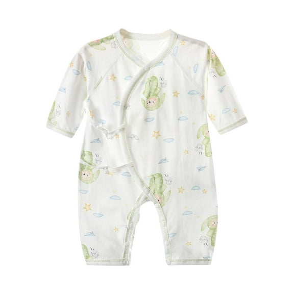 Akafmk Newborn Boys Infant Girls Bodysuits,Fall Cottons Lightweight Bodysuits Pajamas,Long Sleeve Bodysuits Graphic Print Onesie Outfits Round Neck Romper Jumpsuit Toddler Boys Clothing 1-3 Months