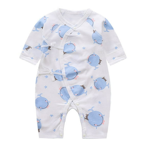 Akafmk Newborn Boys Infant Girls Bodysuits,Fall Cottons Lightweight Bodysuits Pajamas,Long Sleeve Bodysuits Graphic Print Onesie Outfits Round Neck Romper Jumpsuit Toddler Boys Clothing 0-1 Months