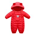 thumbnail image 1 of Akafmk Newborn Boys Infant Girls Bodysuits,Fall Winter Bodysuits Warm Down Jacket,Long Sleeve Bodysuits Graphic Print Casual Onesie Outfits Hooded Romper Jumpsuit Toddler Boys Clothing 4-9 Months, 1 of 3