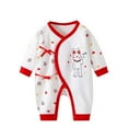 thumbnail image 1 of Akafmk Newborn Boys Infant Girls Bodysuits,Fall Winter Cottons Bodysuits Pajamas,Long Sleeve Bodysuits Graphic Print Casual Onesie Outfits Round Neck Romper Jumpsuit Toddler Boys Clothing 3-6 Months, 1 of 3