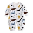 thumbnail image 1 of Akafmk Newborn Boys Infant Girls Bodysuits,Fall Winter Cottons Bodysuits Pajamas,Long Sleeve Bodysuits Graphic Print Casual Onesie Outfits Round Neck Romper Jumpsuit Toddler Boys Clothing 0-3 Months, 1 of 4