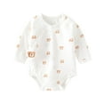 thumbnail image 1 of Akafmk Newborn Boys Infant Girls Bodysuits,Fall Winter Cottons Bodysuits Pajamas,Long Sleeve Bodysuits Graphic Print Casual Onesie Outfits Round Neck Romper Jumpsuit Toddler Boys Clothing 0-3 Months, 1 of 4