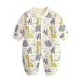 thumbnail image 1 of Akafmk Newborn Boys Infant Girls Bodysuits,Fall Winter Cottons Bodysuits Pajamas,Long Sleeve Bodysuits Graphic Print Casual Onesie Outfits Round Neck Romper Jumpsuit Toddler Boys Clothing 6-9 Months, 1 of 4