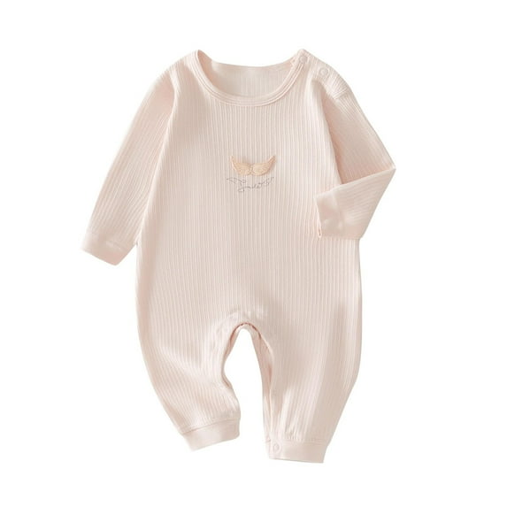 Akafmk Newborn Boys Infant Girls Bodysuits,Fall Winter Cottons Bodysuits Pajamas,Long Sleeve Bodysuits Solid Color Casual Onesie Outfits Round Neck Romper Jumpsuit Toddler Boys Clothing 3-6 Months
