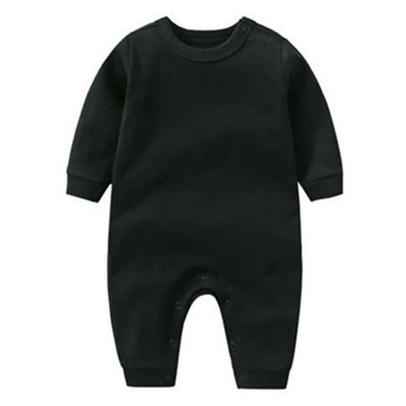 Akafmk Newborn Boys Infant Girls Bodysuits,Fall Winter Cottons Bodysuits Pajamas,Long Sleeve Bodysuits Solid Color Casual Onesie Outfits Round Neck Romper Jumpsuit Toddler Boys Clothing 12-18 Months