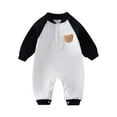 thumbnail image 1 of Akafmk Newborn Boys Infant Girls Bodysuits,Warm Fall Winter Bodysuits Pajamas,Long Sleeve Bodysuits Solid Color Casual Onesie Outfits Round Neck Romper Jumpsuit Toddler Boys Clothing 9-12 Months, 1 of 3